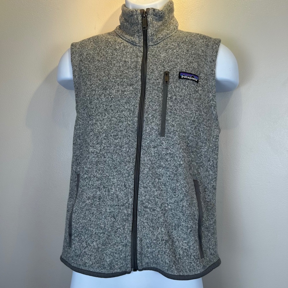 Patagonia Mens Better Sweater Vest Grey Heather Full Zip Fleece XS 25881